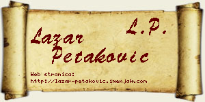 Lazar Petaković vizit kartica